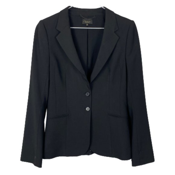 Aritzia Babaton Stretch Wool Blazer - Size 6 - Black, Wool Blend, Two Button - Picture 1 of 7